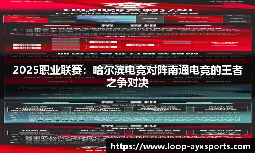 2025职业联赛：哈尔滨电竞对阵南通电竞的王者之争对决